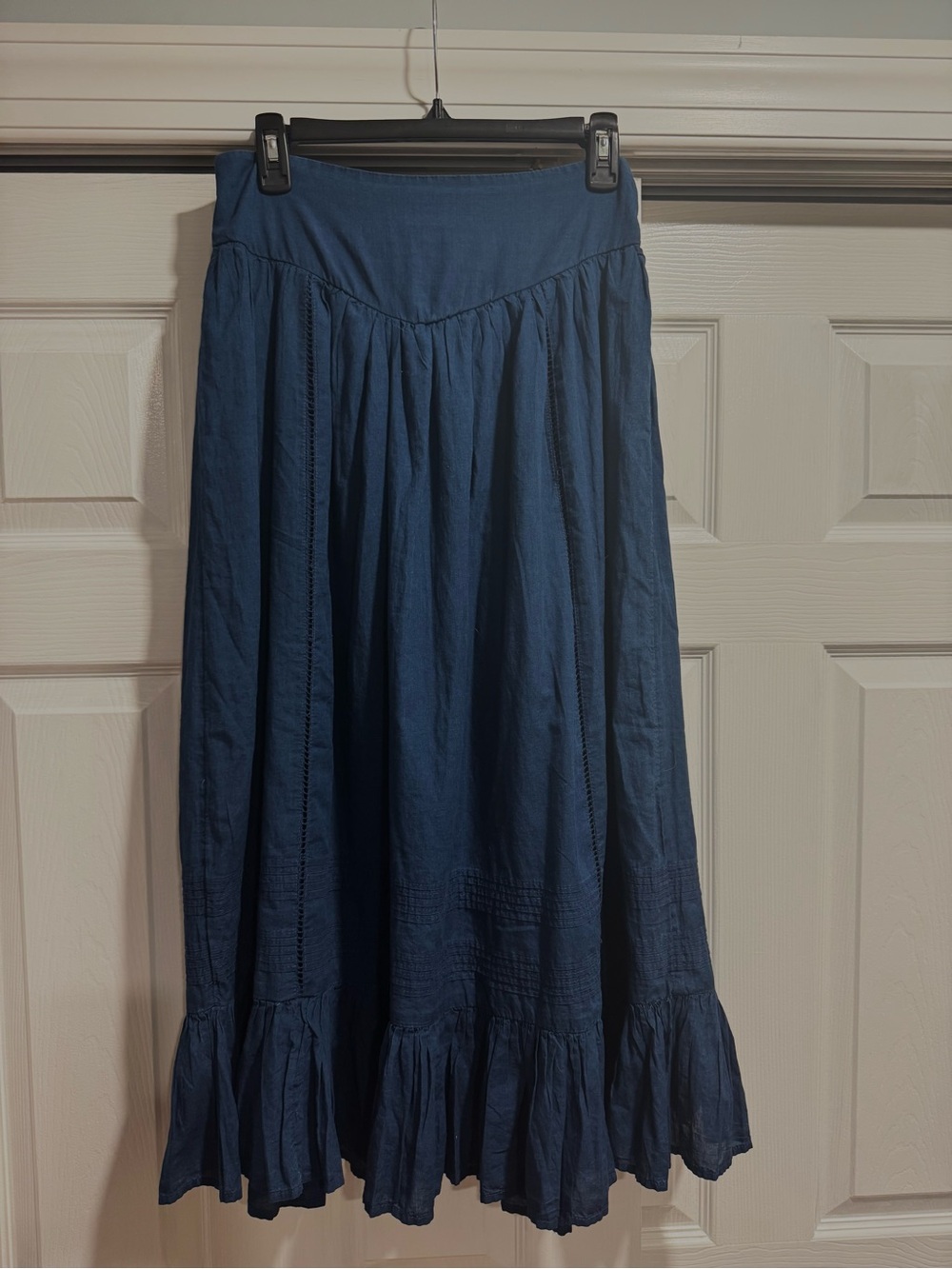 American Eagle Outfitters Blue Tiered Maxi Skirt